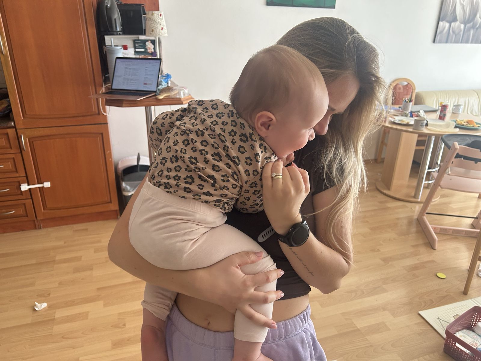 Betty hugging Becky at home